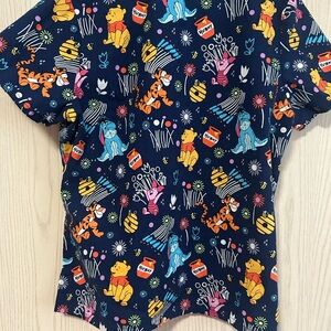 Disney Navy Tee with Multicolor Winnie the Pooh Characters